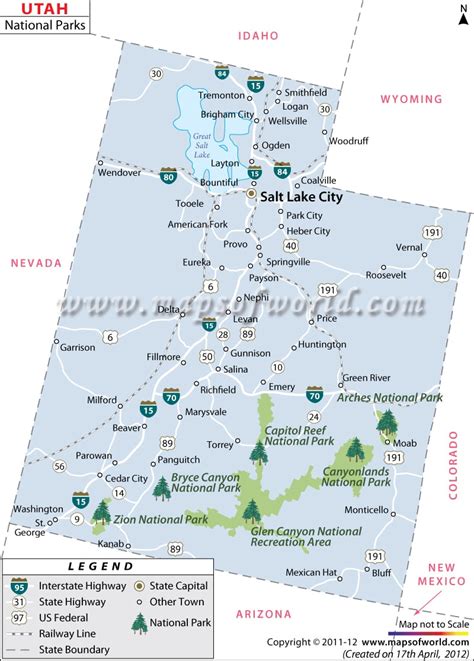 utah national parks map pdf